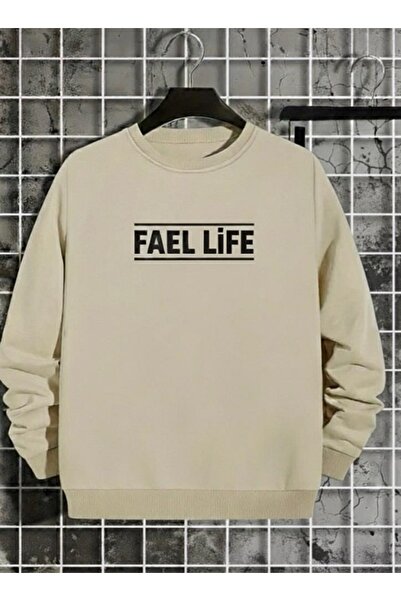 FAEL LİFE / Hanorac unisex pentru fete/băieți, cu imprimeu supradimensionat