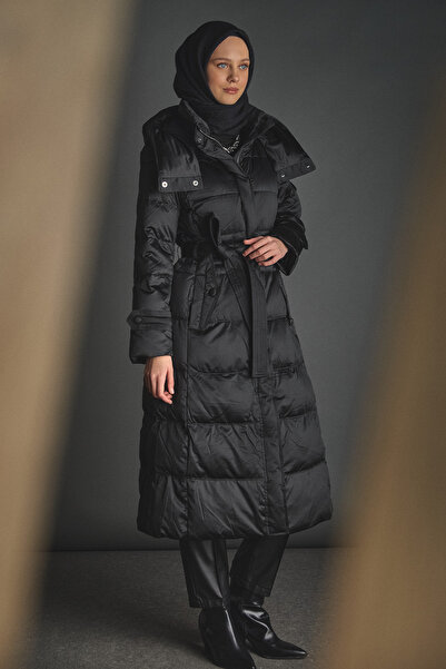 Setrms Kapüşonlu Kaz Tüyü Şişme Mont