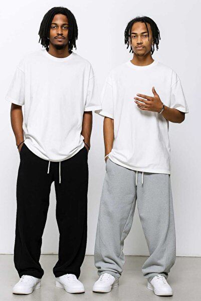 modlux ΔΙΠΛΟ Μαύρο Γκρι Παντελόνι Φόρμας Μεγάλου Μεγέθους, Υψηλής Ποιότητας, ...