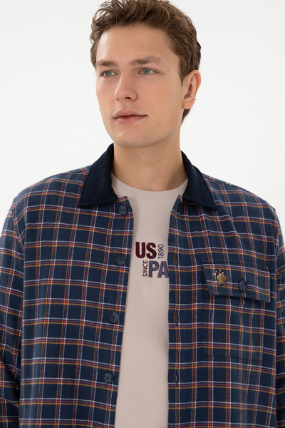 U.S. Polo Assn. Men's Navy Blue Long Sleeve Shirt 50316574-Vr033