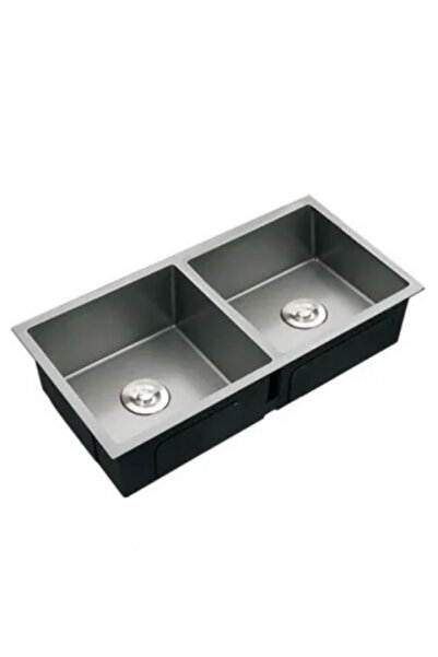 chrome حوض مطبخ مزدوج بتقنية النانو 90×45