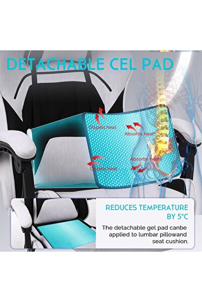 Gogoya gaming and office chair - adjustable backrest, massage, footrest, lumbar support, breathable