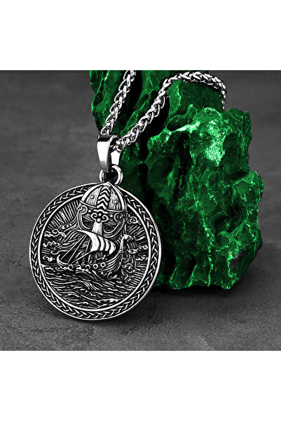 Viking Nordic Mythology Design S+ Quality 316L Stainless Tarnish Free Steel Necklace