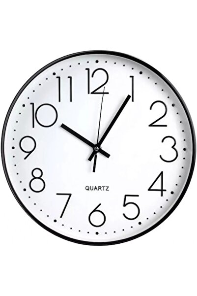 Next Trend Silent Analog Wall Clock Quartz Round 25 cm Black-White –