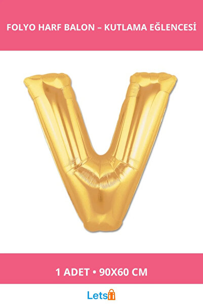 Letsii Gold Yellow 1 Meter Foil Letter Balloon