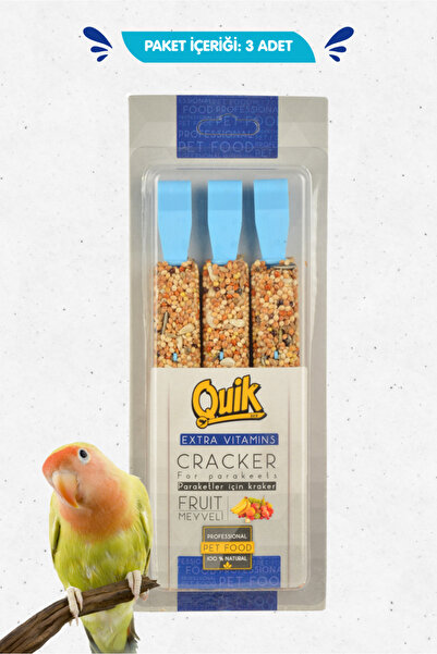 Quik Premium Paraket Krakeri 3'lü Meyveli Vitaminli