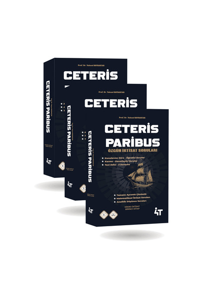 4T Yayınları CETERİS PARİBUS ÖZGÜN İKTİSAT SORULARI (20. BASKI)