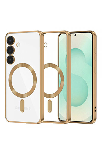 Samsung Θήκη MagSafe για Galaxy S25+ S936, Techsuit, Πολυτελές Κρύσταλλο, Χρυσό