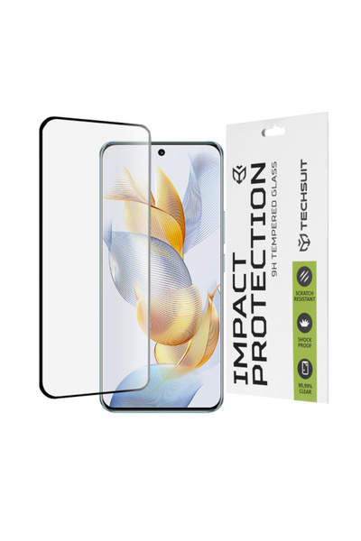 HONOR Folie de protectie Ecran Techsuit pentru 90, Sticla Securizata, Full Glue, 111D, Neagra
