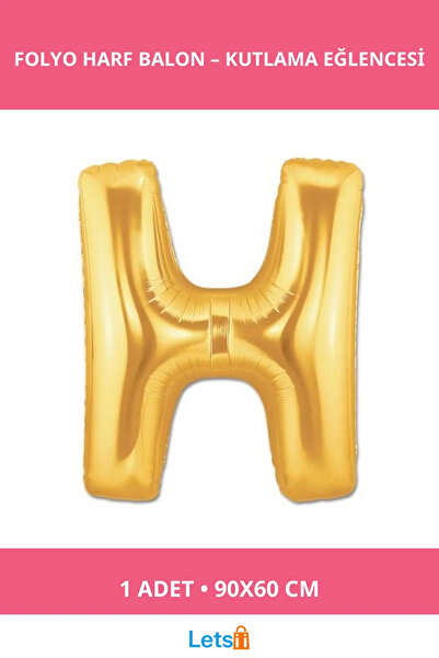 Letsii Gold Yellow Foil Letter Balloon 1 Meter
