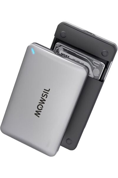 MOWSIL 2.5" SATA/SSD Enclosure, USB-C & USB 3.0, Up to 4TB