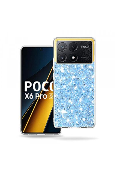 Xiaomi Case for Poco X6 Pro, Techsuit, Sparkly Glitter, Blue