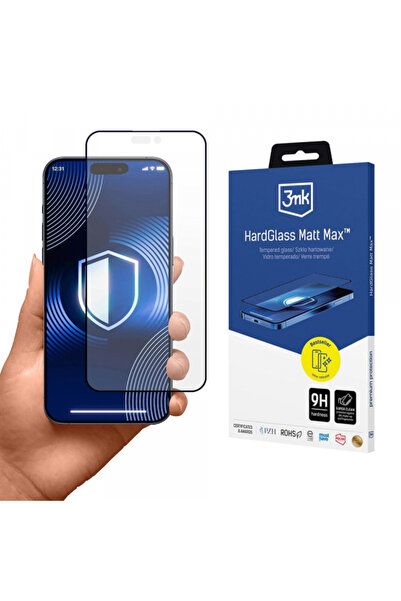 Apple Матов 3MK HardGlass Max протектор за екран за iPhone 17 Pro, закалено с...