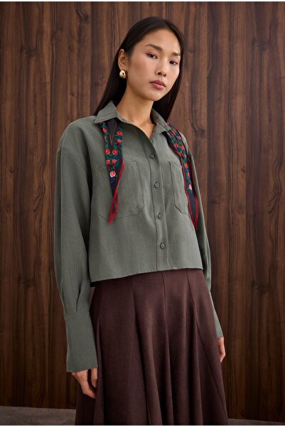 HEQA Double Pocket Short Shirt Forest Green