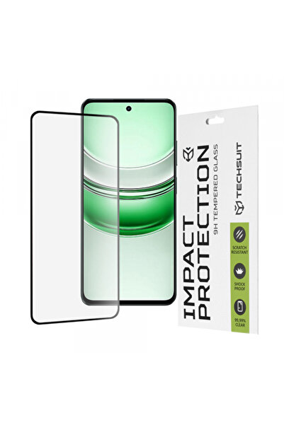 realme Techsuit Screen Protector for C71, Tempered Glass, Full Glue, 111D, Black