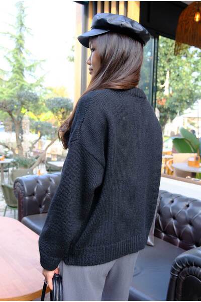 HEQA Alpaca Short Cardigan Black