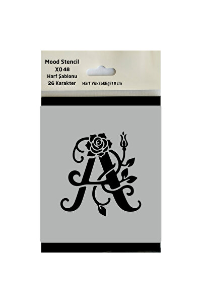 Mood Stencil Stencil Harf Boyama Şablonu X048 Harf Yüksekliği 10 cm