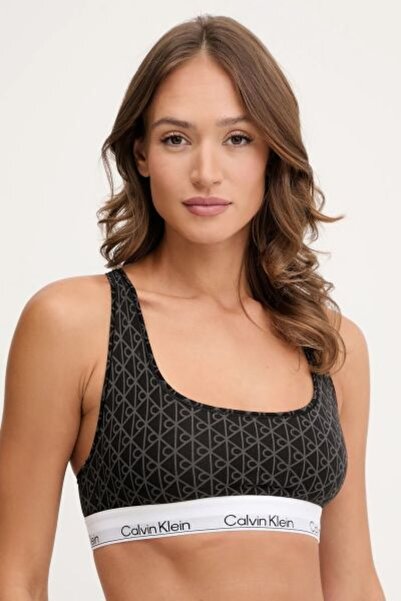 Calvin Klein Γυναικείο μπραλέτ με μονόγραμμα με στάμπα με μοτίβο - Μαύρο