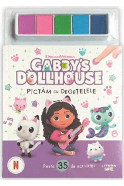 Litera Casa de păpuși a lui Gabby. Pictura cu degetele