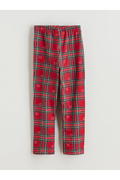 LC Waikiki Elastic Waist Plaid Girls' Pajama Bottoms