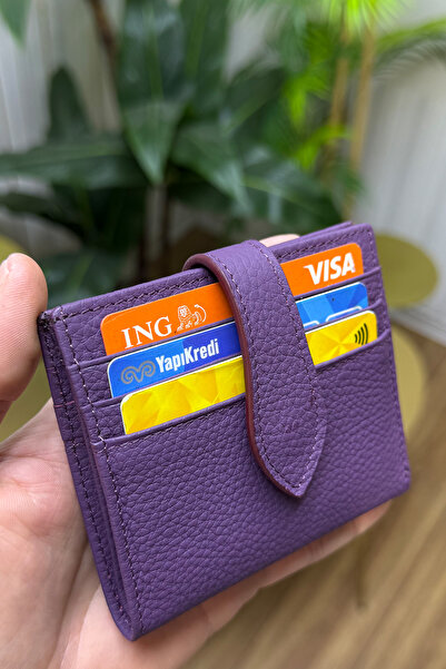 CüzCan Flora Purple Genuine Leather Women's Wallet Is Polite, Stylish and Convenient