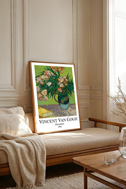 Dekorsiahome Tablouri dintr-o singură bucată cu rame din lemn pentru sufragerie, salon, bucătărie, picturi Van Gogh, TK2277