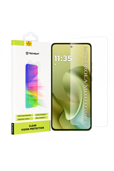 Motorola Folie de protectie Ecran Techsuit Clear Vision pentru Moto G86, Sticla Securizata, Full