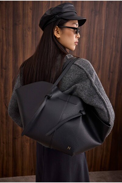 HEQA Maxi Shopper Bag Black