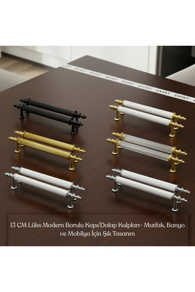 EVİST 13 CM Lüks Modern BoruluKapı/Dolap Kulpları - Mutfak, Banyo ve Mobilya ...