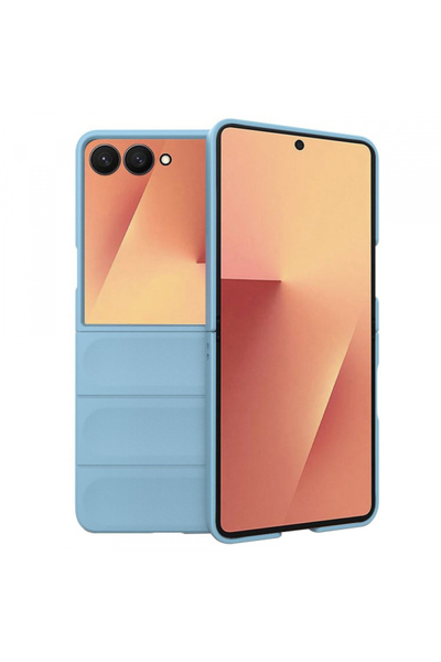 Samsung Θήκη για Galaxy Z Flip7 F766, Τεχνική στολή, Μαγική Ασπίδα, Μπλε