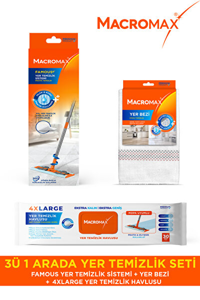 MACROMAX 3Ü 1 ARADA YER TEMİZLİK SETİ