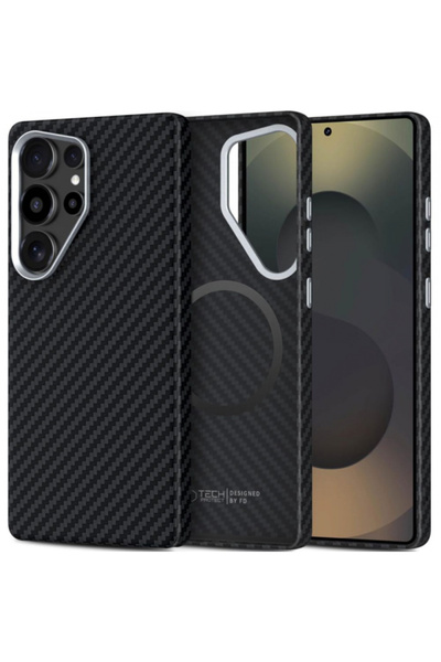 Samsung Husa MagSafe pentru Galaxy S25 Ultra S938, Tech-Protect, Ion Carbon, ...