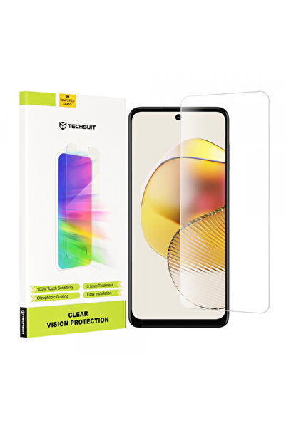 Motorola Folie de protectie Ecran Techsuit Clear Vision pentru Moto G73, Sticla Securizata, Full