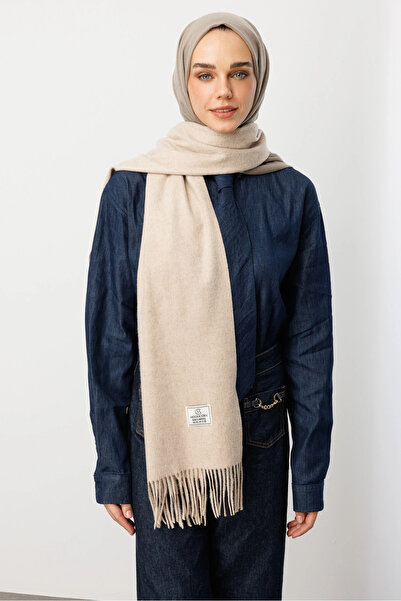Mooncorn Beige Wool Scarf