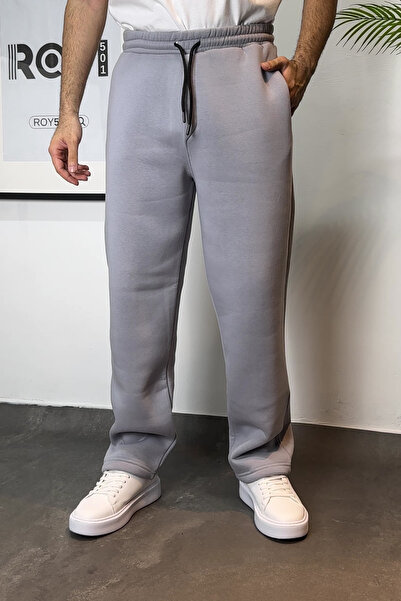 ROY501 Men's Baggy Tracksuit 3 Thread Thick Sweatpants Fleece Tracksuit Loose Fit Sweatpants