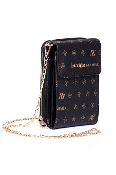 Armine Τσάντα 266 Μαύρη στάμπα