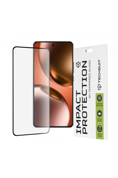 realme Techsuit Screen Protector for GT 7, Tempered Glass, Full Glue, 111D, B...