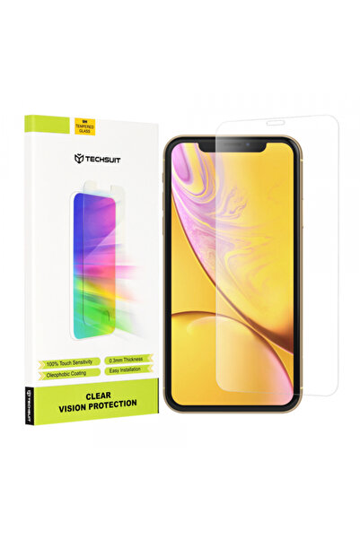 Apple Techsuit Clear Vision Screen Protector for iPhone 11 / XR, Tempered Gla...
