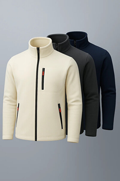 COMBİNE MİCHAİL Men's Premium Full Zip 3-Piece Sweatshirt