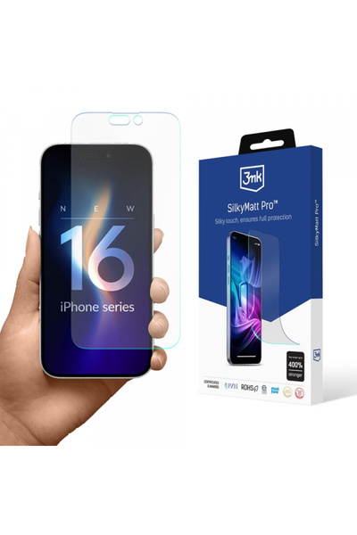 Apple Matte 3MK Silky Pro Screen Protector for iPhone 16 Pro Max, Tempered Gl...