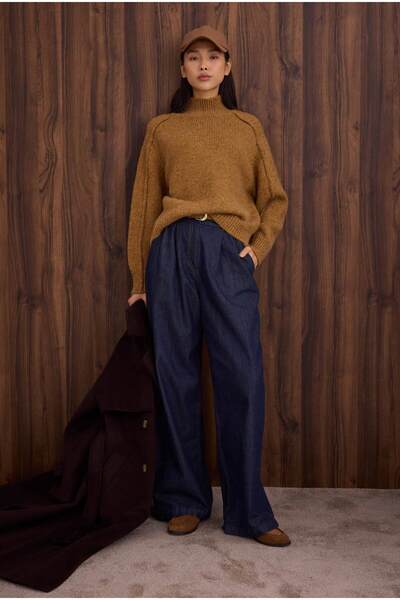 HEQA Pulover de alpaca muștar