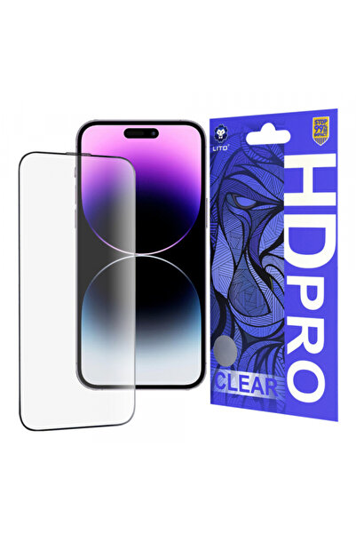 Apple Lito HD Pro Clear Screen Protector for iPhone 14 Pro Max, Tempered Glass, Full