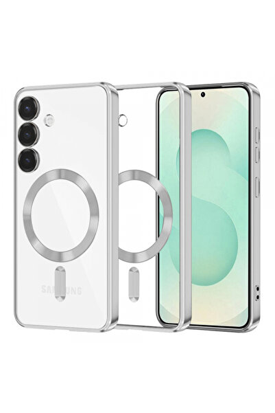 Samsung MagSafe Case for Galaxy S25+ S936, Techsuit, Luxury Crystal, Silver