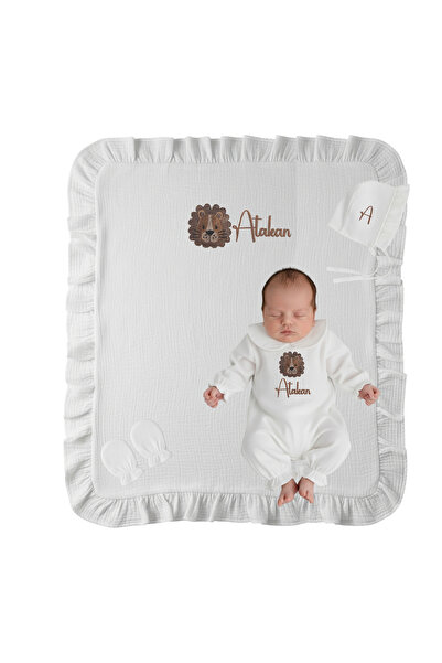 Mis Bebe Minik İnsanların Sarayı Muslin Fabric Lion Figured Baby Boy Set |   ...