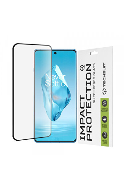 Oneplus Folie de protectie Ecran Techsuit pentru 12R, Sticla Securizata, Full Glue, 111D, Neagra