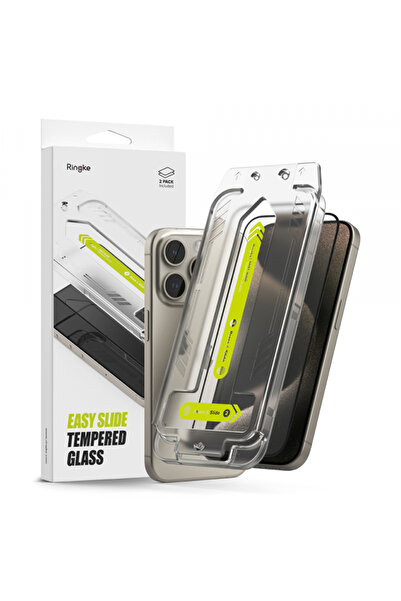Apple Folie de protectie Ecran Ringke Easy Slide pentru iPhone 15 Pro, Sticla...