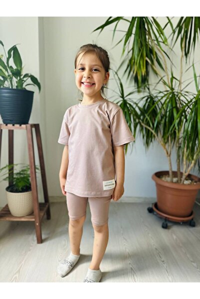 Generic Brand Basic T-Shirt and Tights Double Set