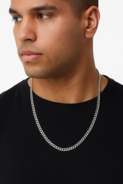 New Obsessions Men's Flat Steel Necklace 60 cm
