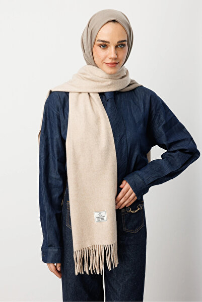 Mooncorn Beige Wool Scarf