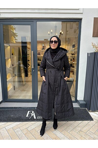 MissWhence 38513 Zippered Women's Overcoat Black